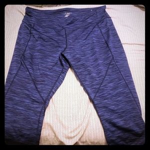 Workout capris navy and cobalt blue